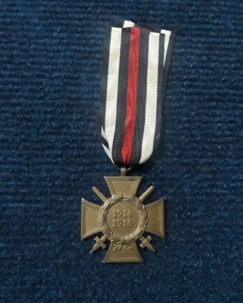 Cruz de honra alemã 1914 1918 com espadas – exemplar original e marcado
