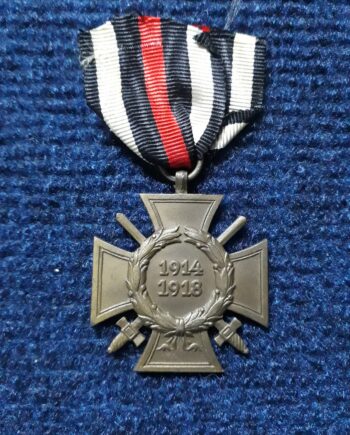 Cruz de Honra 1914–1918 com Espadas – Marcada G4 com Fita Original